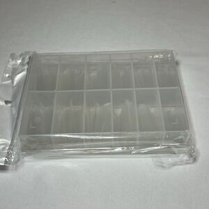 New240 Pieces Clear Coffin Acrylic Nail Art Tips 12 Sizes Morgles Salon Home